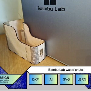 Bambu X1C/P1P/P1S Waste/Poop Chute Digital DXF File