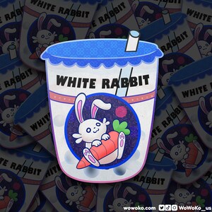 WoWoKo - Zodiac Drink - White Rabbit Candy Milk Tea Sticker