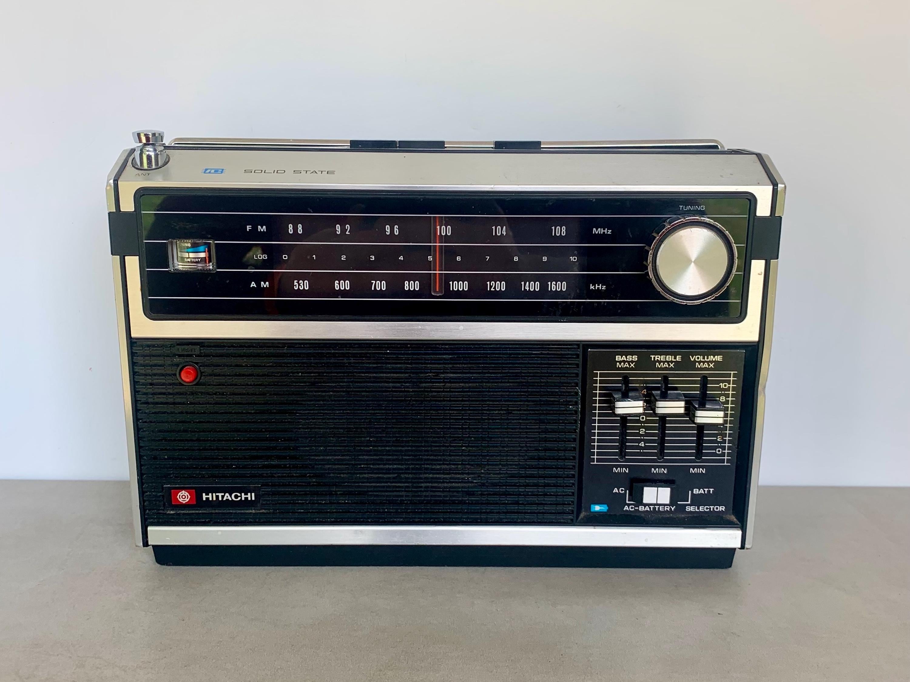 HITACHI FM AM ステレオカセットレコーダーレトロ Vintage Hitachi Solid State Radio, 70s AM/FM AFC Receiver - Etsy