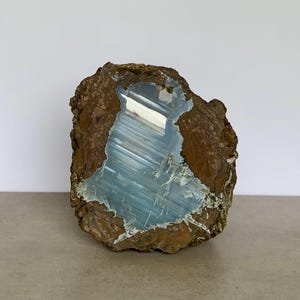 Large Thunder Egg Agate - Blue & White Center, Eastern Oregon Decor