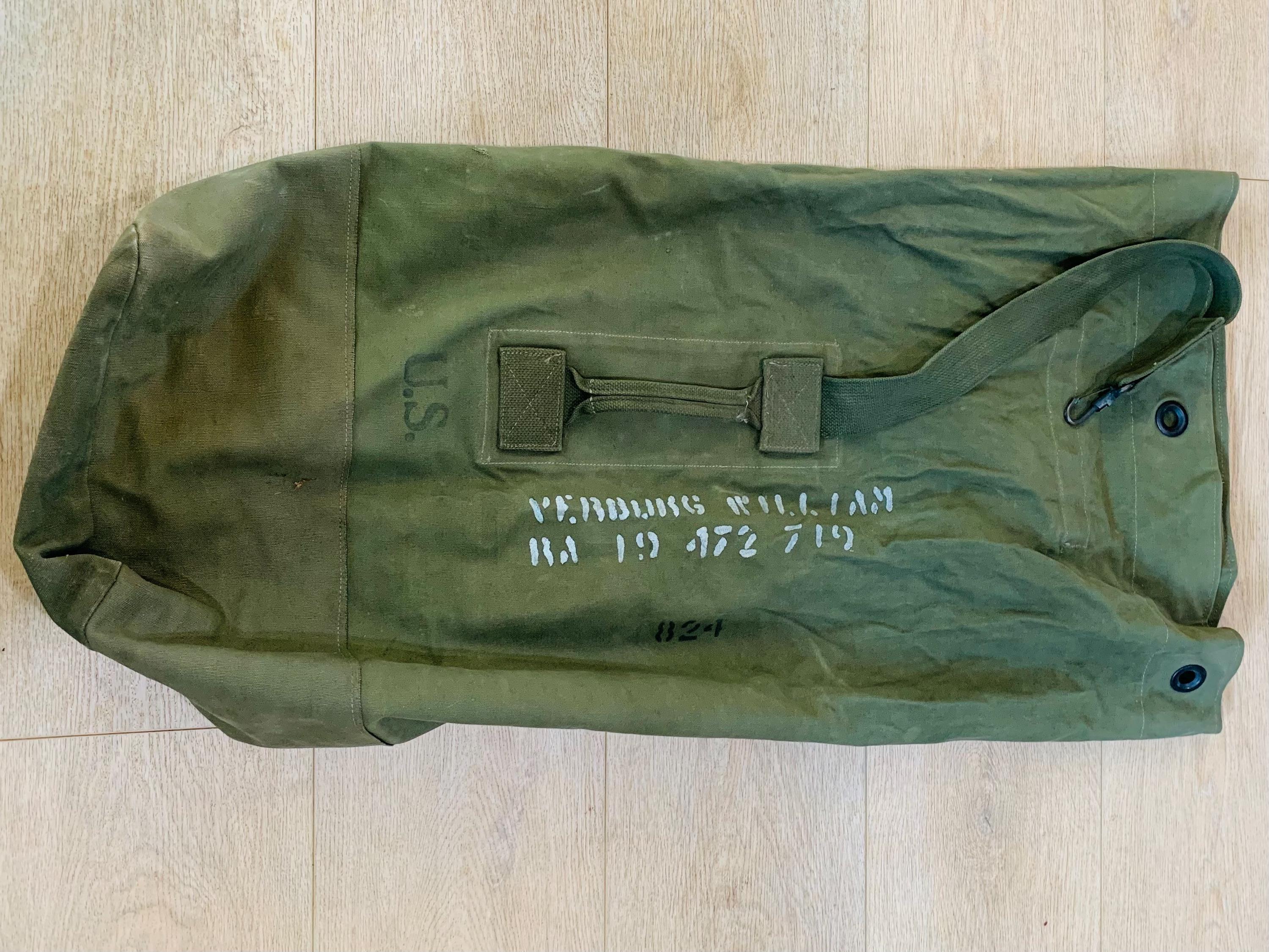 Vintage Army Duffel Bag - Etsy