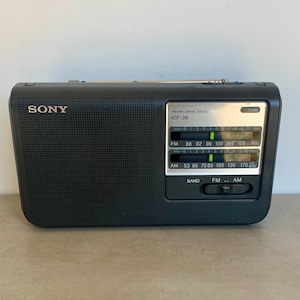 Sony FM/AM 2 Band Radio Player Model ICF 38 Works Like New Potable Radio Gifts For Geeks