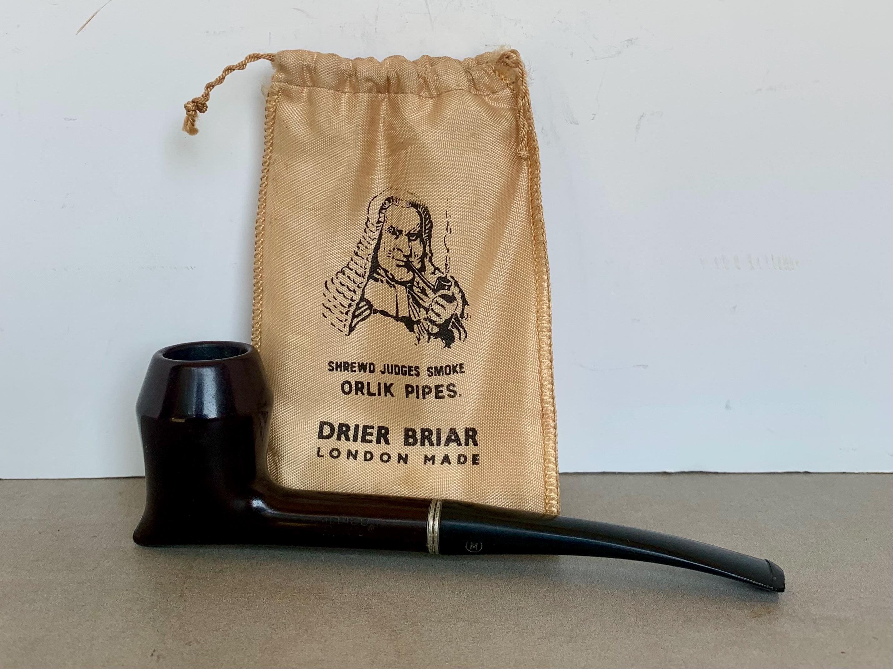 Orlik Pipes Drier Briar Frank Medico Apollo London Made Vintage Wood Tobacco Pipe Tobacco Bar Decor