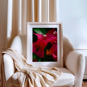 Red Floral Wall Art Bougainvillea Bracts Photograph Vibrant Bloom Print Magenta Flower Home Decor Gift For Nature Lover Romantic Poster Gift