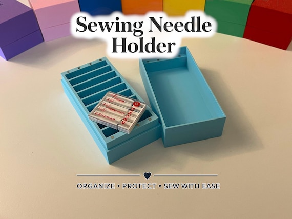 Magnetic Sewing Needle Holder Box | Organizer Case for Quilting, Machine Needles