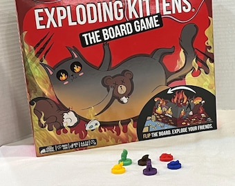 Set of 6 Kitten Game Tokens – Colorful 3D Pieces for Board Games