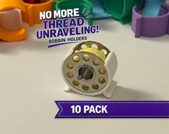 Paquete de 10 soportes para bobinas – Evita que el hilo de coser se deshilache, herramienta organizadora para acolchado