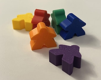 Board Game Meeples – Set of 6 Colorful Tokens
