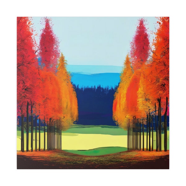 Osanca Kunst Landschaft Abstrakt Natur Jahreszeiten Matte Leinwand, Gestreckt, 20,0 cm