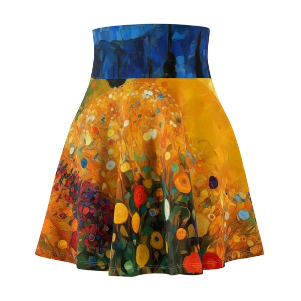 Gustav Klimt Fashion Rich Color Summer Palette Jupe patineuse pour femmes (AOP)