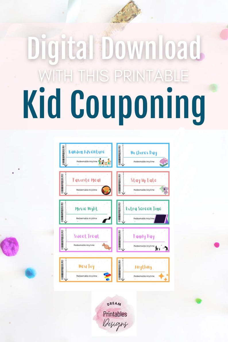 Kids Coupon Printable - Etsy