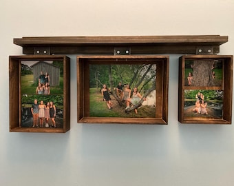 Rustikale Holzkisten Fotocollage