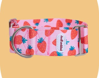 Strawberry Pink Martingale Collar – Greyhound, Whippet, Galgo