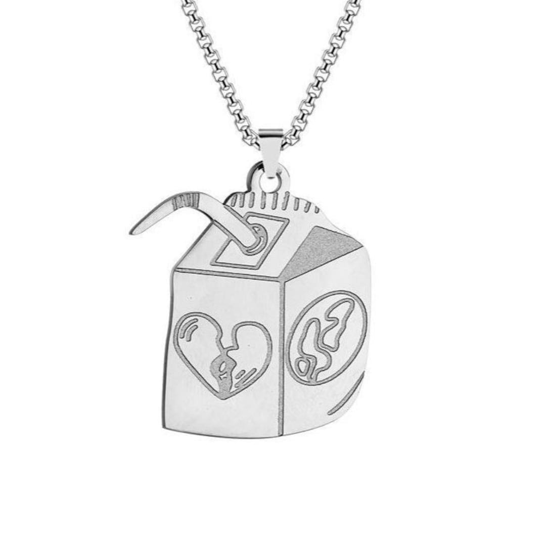 Juice Wrld Juice Box Necklace Silver or Gold Chain Pendant Etsy UK