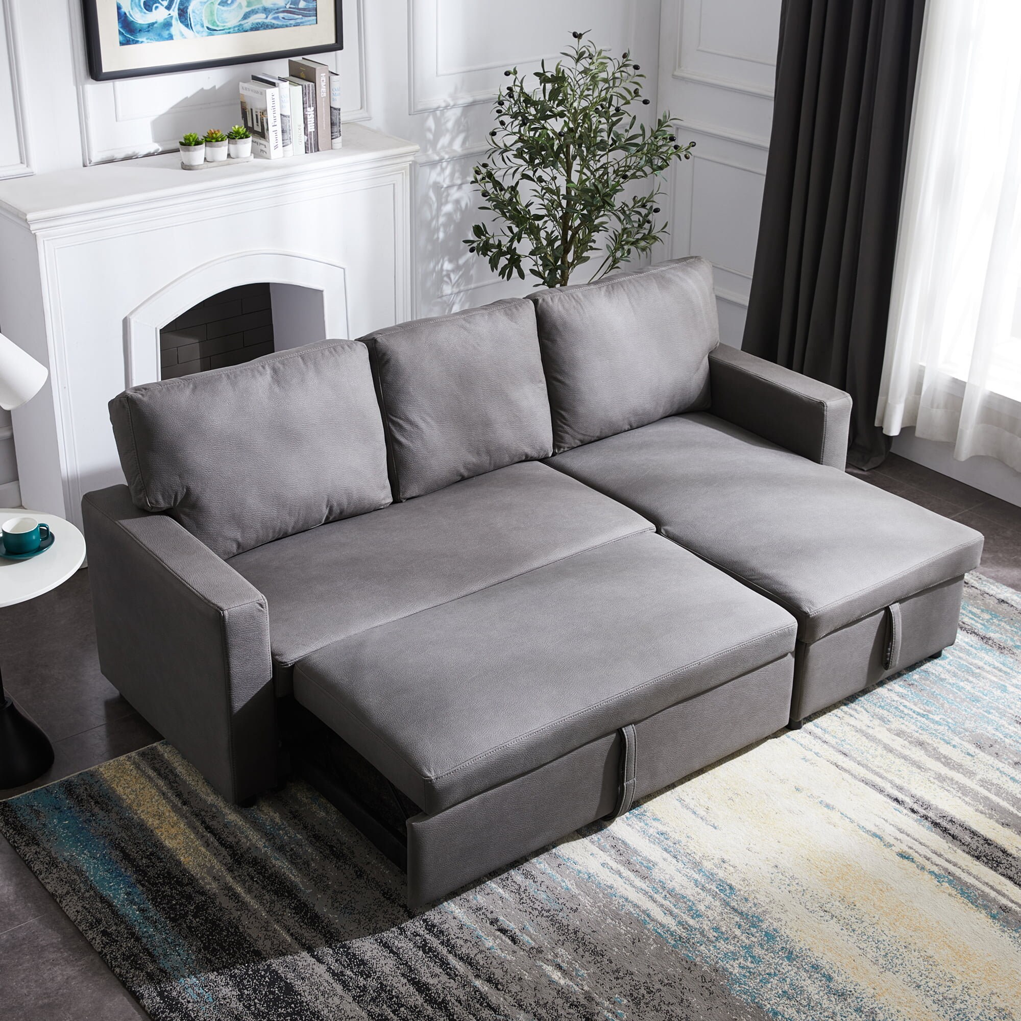 Uhomepro Modern Upholstered Sofa With Reversible Sectional Etsy