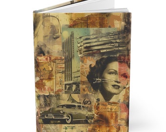 Vintage antiek hardcover dagboek, matte afwerking schrijf- en schetsnotitieboekje. Rustieke stijl voor creatieve inspiratie