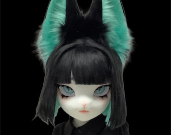 Kendo Cat - Premade Kig Head Fursuit Mask Kigurumi Head, Kig Head Mask, Kemono Mask Head, Fursona Mask Head, Furry Costume Gift For Kid