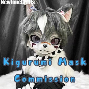 Custom Kemono/Kig Fursuit Mask,Free Design Included,Personalized Furry Head,Kigrumi Head,Furry Costume Gift for Kids & Adults