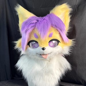 Fennec Fox Mask, Fursuit Commission, Furry art, Free commission/OC, Kemono Mask, Gift For furry, Gift For Daughter!