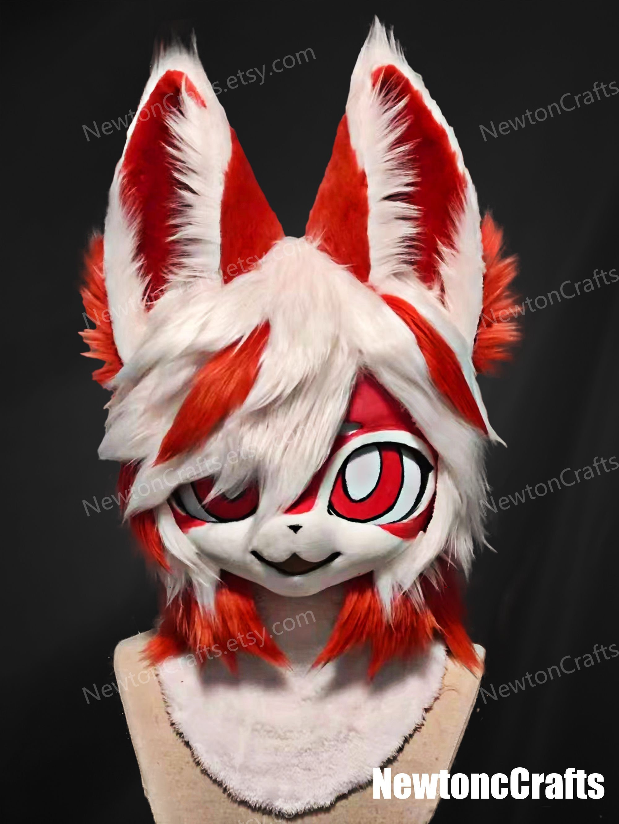 Blaze Fox Fursuit Mask, Handmade Kemono Kig Head, Furry Costume - Etsy