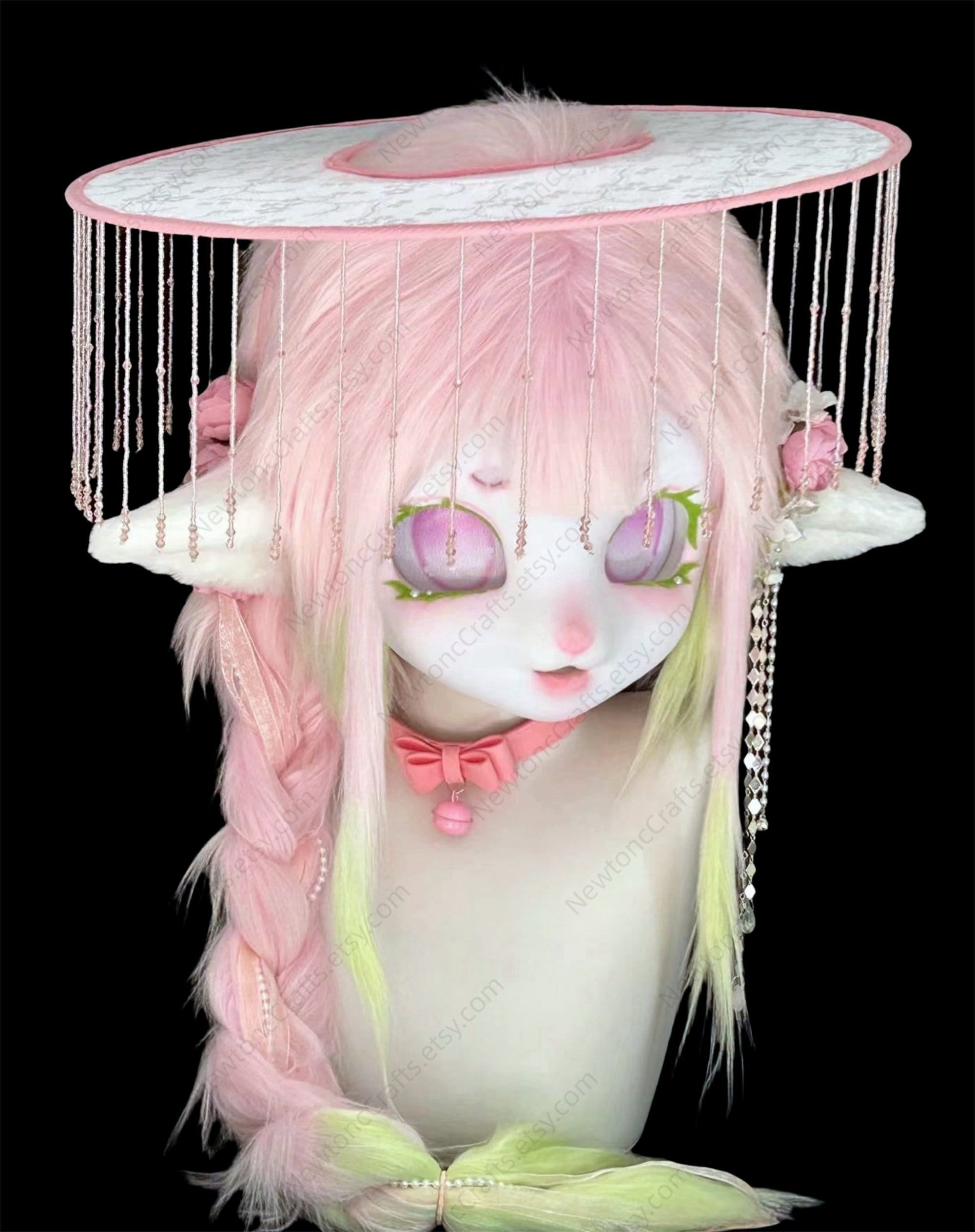 Japanese Swordswoman Fursuit Head – Kemono Furry Kigurumi Mask