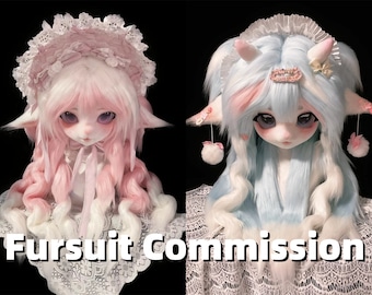 Tête de commission de Kig style cour Masque Fursuit Tête Kigurumi, masque de tête de Kig, tête de masque Kemono, tête de masque Fursona, cadeau déguisement à fourrure pour Coser