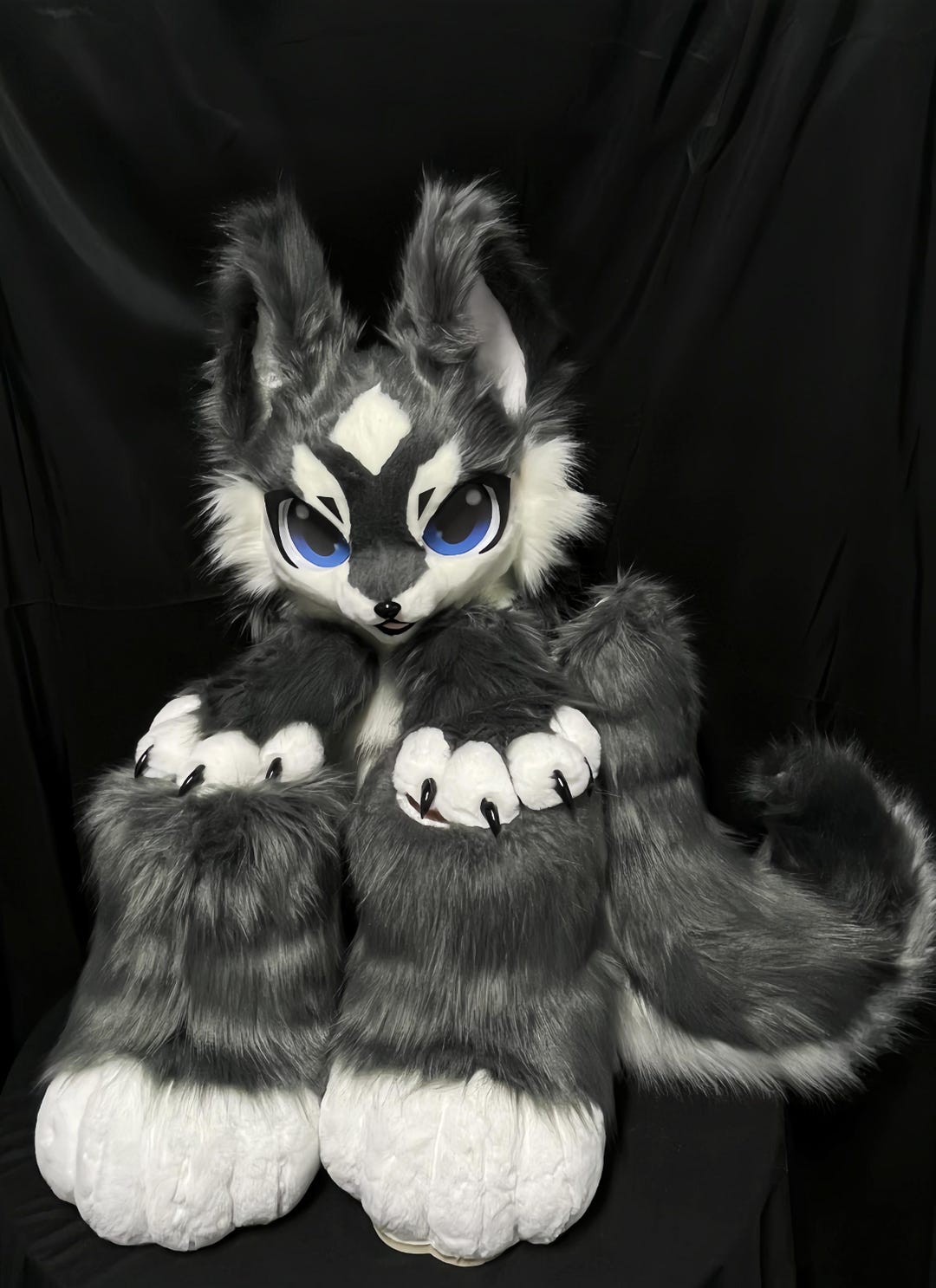 いっぬ出品 ファースーツ アクセサリー 尻尾 ライトグレー Bタイプ 飾りもの