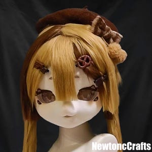 Cookie Bunny- Premade Kig Head Fursuit Mask Kigurumi Head, Kig Head Mask, Kemono Mask Head, Fursona Mask Head, Furry Costume Gift