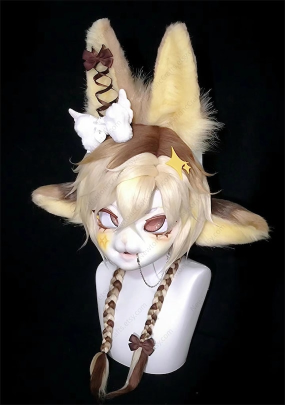 プリンセスガゼルファースーツマスク - かわいいケモノファーソナ