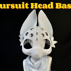 Fursuit Head Base With Back Head, Eva Ears, Eva Cheeks, Fursona Mask Base, Dino Cat Dot Wolf Fox Head Skull, 3D Printed Furry Head, Cosplay