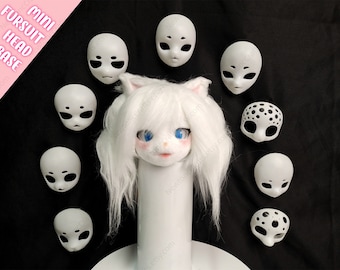 Mini Fursuit Mask Head Base, Custom BJD Resin Head