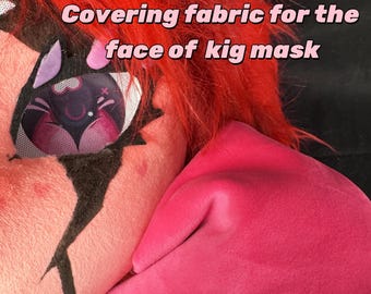 Premium Kigurumi Face Base Fabric - 50x50cm Stretch Lycra for Fursuit Mask DIY Furry Material,Soft Cuddly Luxury Handle