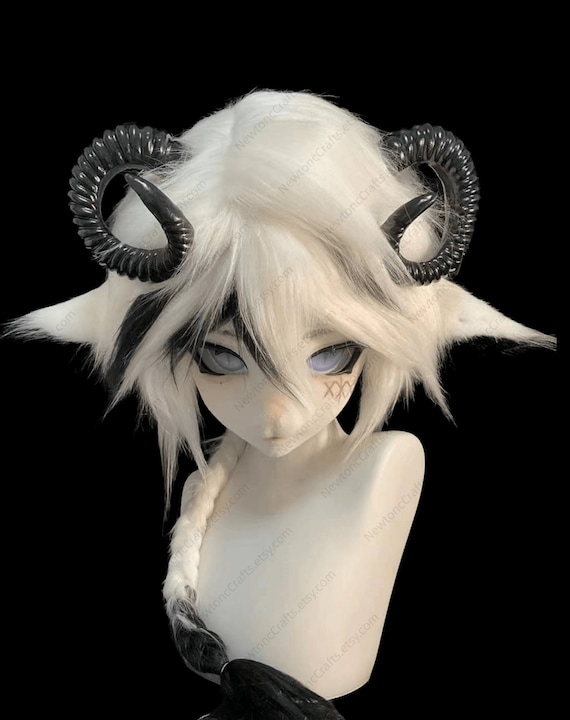 ファースーツ 　着ぐるみ　マスク　 コスプレ 　コスチューム A4 ヤギボーイファースーツマスク - 既製の着ぐるみケモノコスチューム