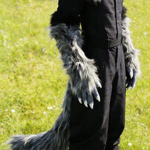 Therian Werewolf Fursuit Pfoten, Cosplay Accessoires Handschuhe, Realistische Wolf Krallen