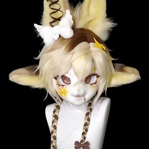 Princess Gazelle - Premade Kig Head Fursuit Mask Kigurumi Head, Kawaii Kemono Mask Head, Fursona Mask Head, Super Cute Furry Costume Gift