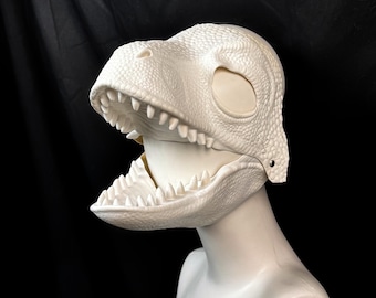 White Dinosaur Mask Base: DIY Cosplay, Fursuit Mask