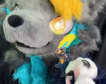 Llaveros acrílicos, llaveros Fursona, etiquetas de identificación para fursuits (diseño colgante, personalizables)