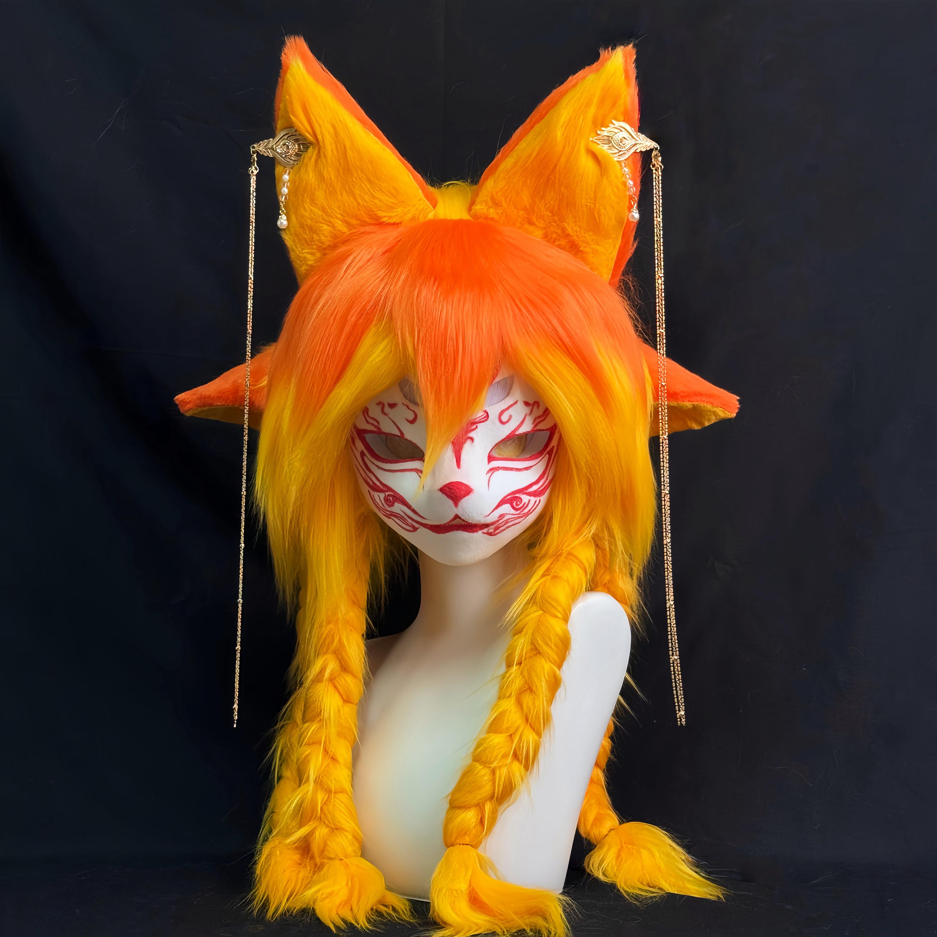 Four Ears Kigurumi Fox Mask: Kigurumi Head, Fursuit Commissions