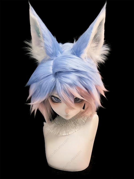 ブルーフォックスファースーツヘッド - 手作りファーコスプレマスク