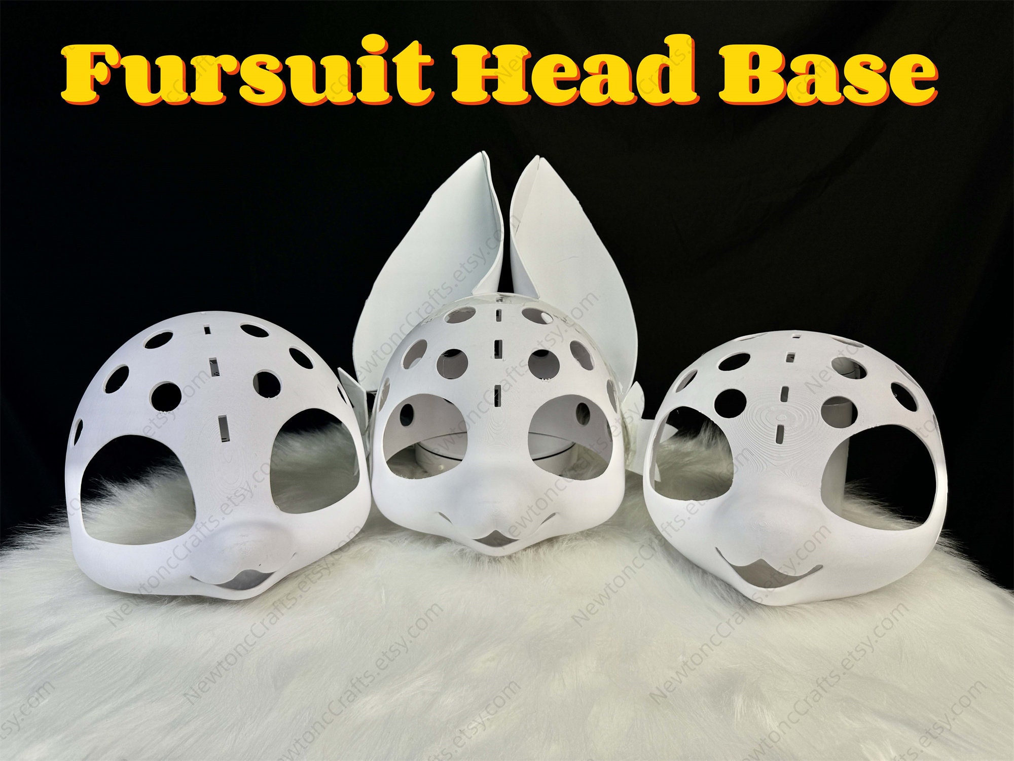 3D Printed Fursuit Head Base, Cosplay Mask, EVA Ears - Etsy
