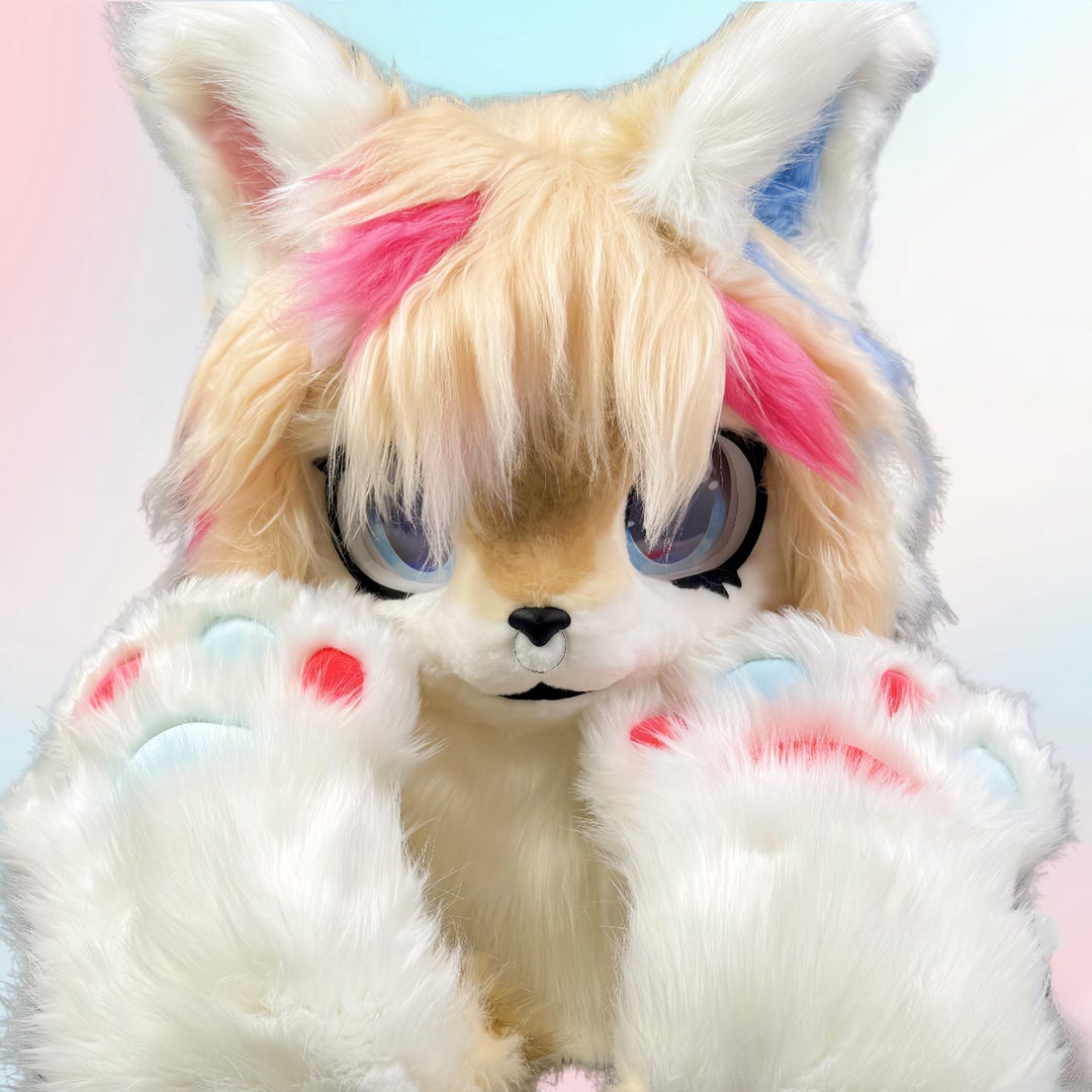 Colorful Lion Fursuit Head: Kawaii Kemono Cosplay Mask - Etsy