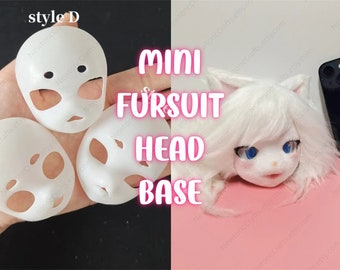 Mini Fursuit Head Base, Resin Furry Mask, 5cm (2 inches)
