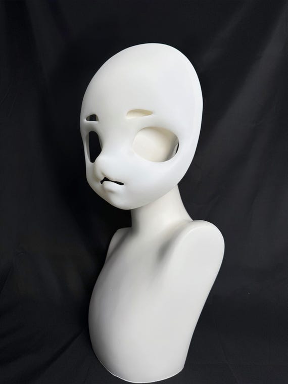 Shy Fox Kigurumi Mask Base: 3D Printed Fursuit Head, Kemono