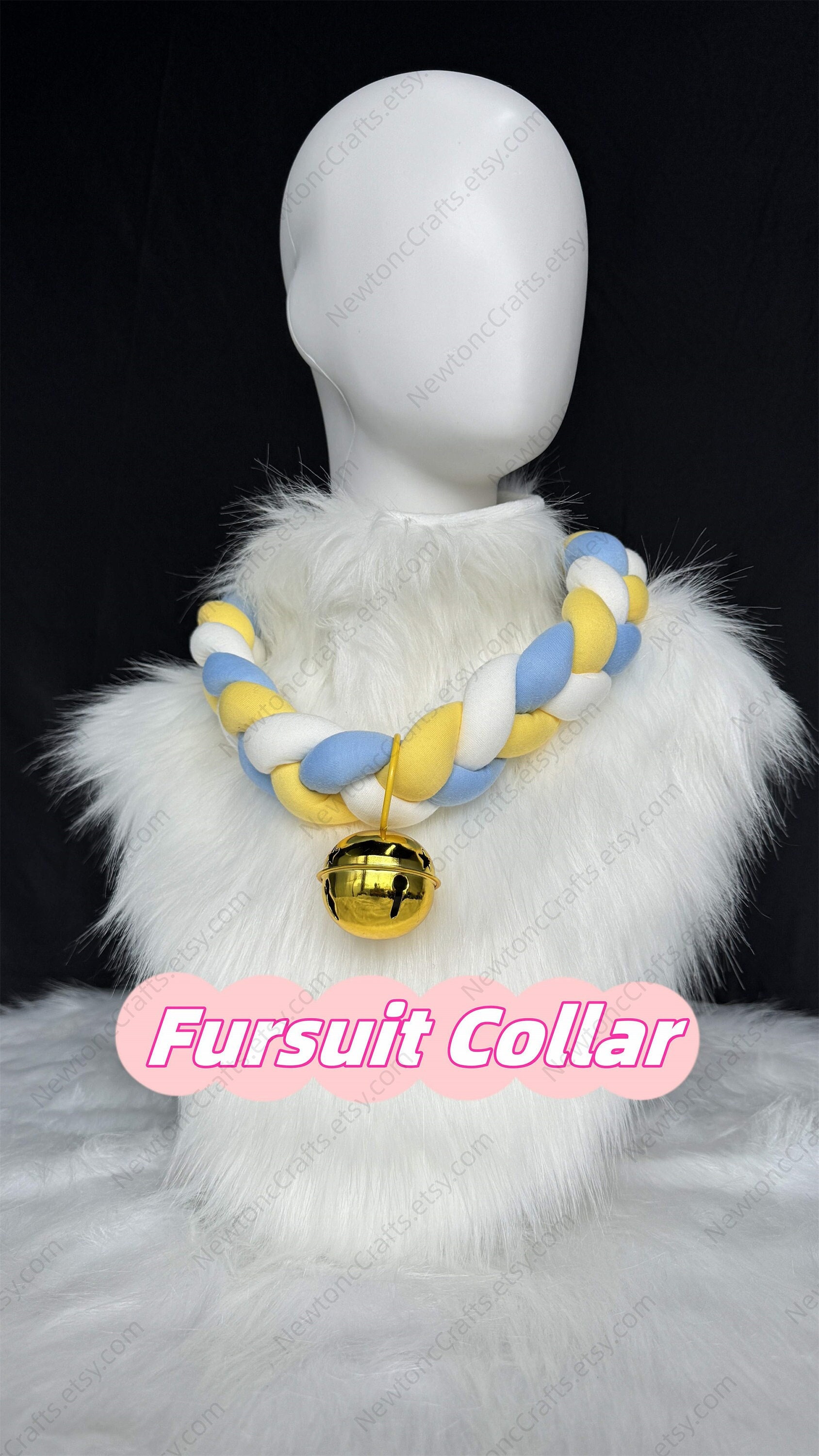 Custom Fursuit Collar With Jingle Bell, Cute Furry Accessories, Furry Costume Cosplay Prop, Kawaii Fursuit Necklace, Choker For Furry