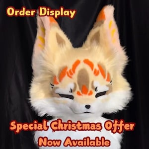 Order Display-Custom Kemono/Kigurumi Fursuit Mask,Free Design Included,Personalized Furry Head, Costume Gift for Kids