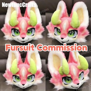 Fursuit Commission Open-Custom Kemono/Kig Fursuit Mask,Free Design Included,Personalized Furry Head, Costume Gift for Furry