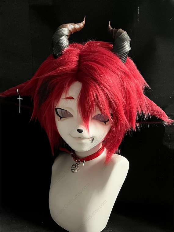 反逆の赤い少年 - 既製のキグヘッドファースーツマスク着ぐるみ 反逆の赤い少年 - 既製のキグヘッドファースーツマスク着ぐるみ