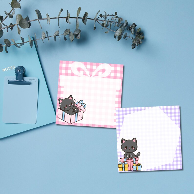 Birthday Notepad, Printable Notepad, Birthday Print, Cat Print, Cute ...