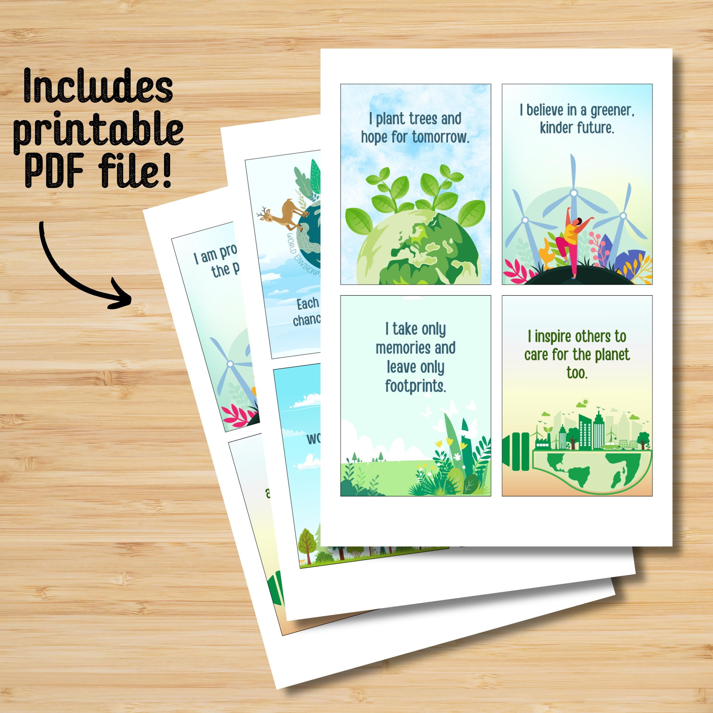 World Environment Day, Environment Affirmation Card, Positive ...