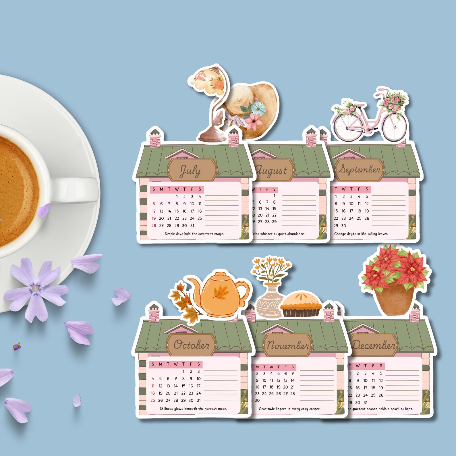 2026 Calendar, Cottagecore Calendar, Printable Calendar, Cute Calendar ...